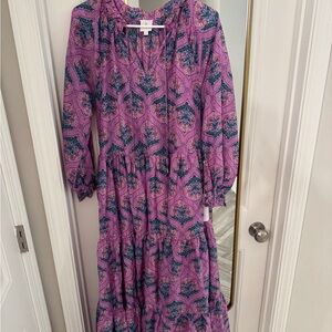 Purple Floral Maxi Dress J Marie XS